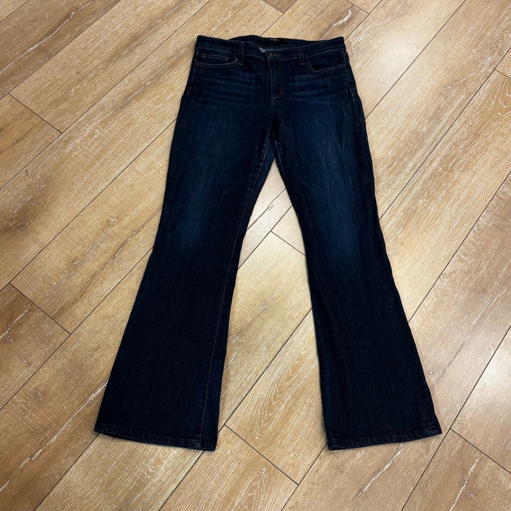 Joes Jeans Womens Dark Wash Flare Leg Stretch Denim Blue Jeans Size 32